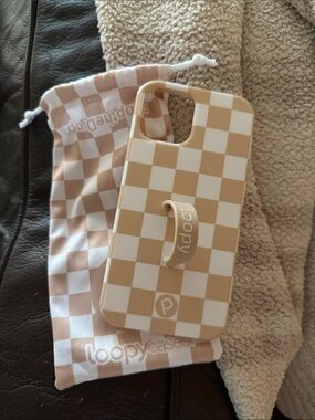 loopy Checkered iPhone 12 Case with Grip